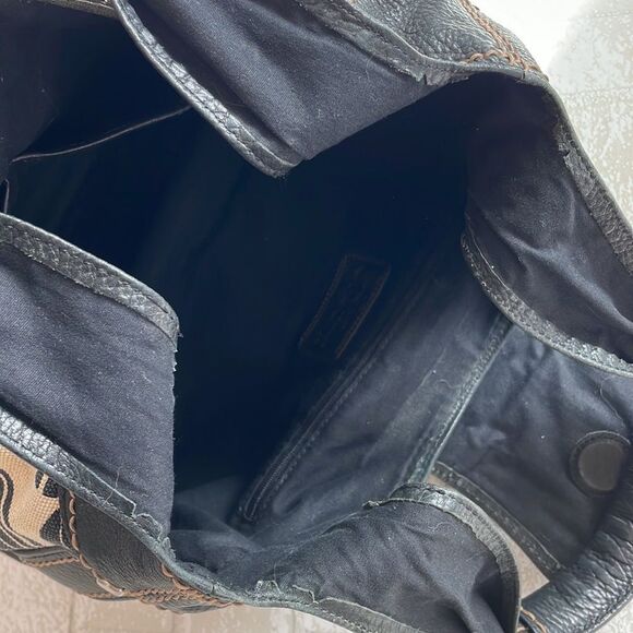 Fossil vintage floral canvas shoulder bag - Picture 13 of 14